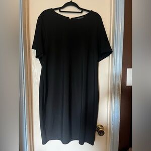 Forever 21 Black  Midi Stream Line Ribbed Dress